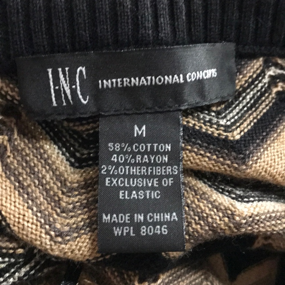 INC Black, Camel, Light Silver Thread Accent - Picture 7 of 7